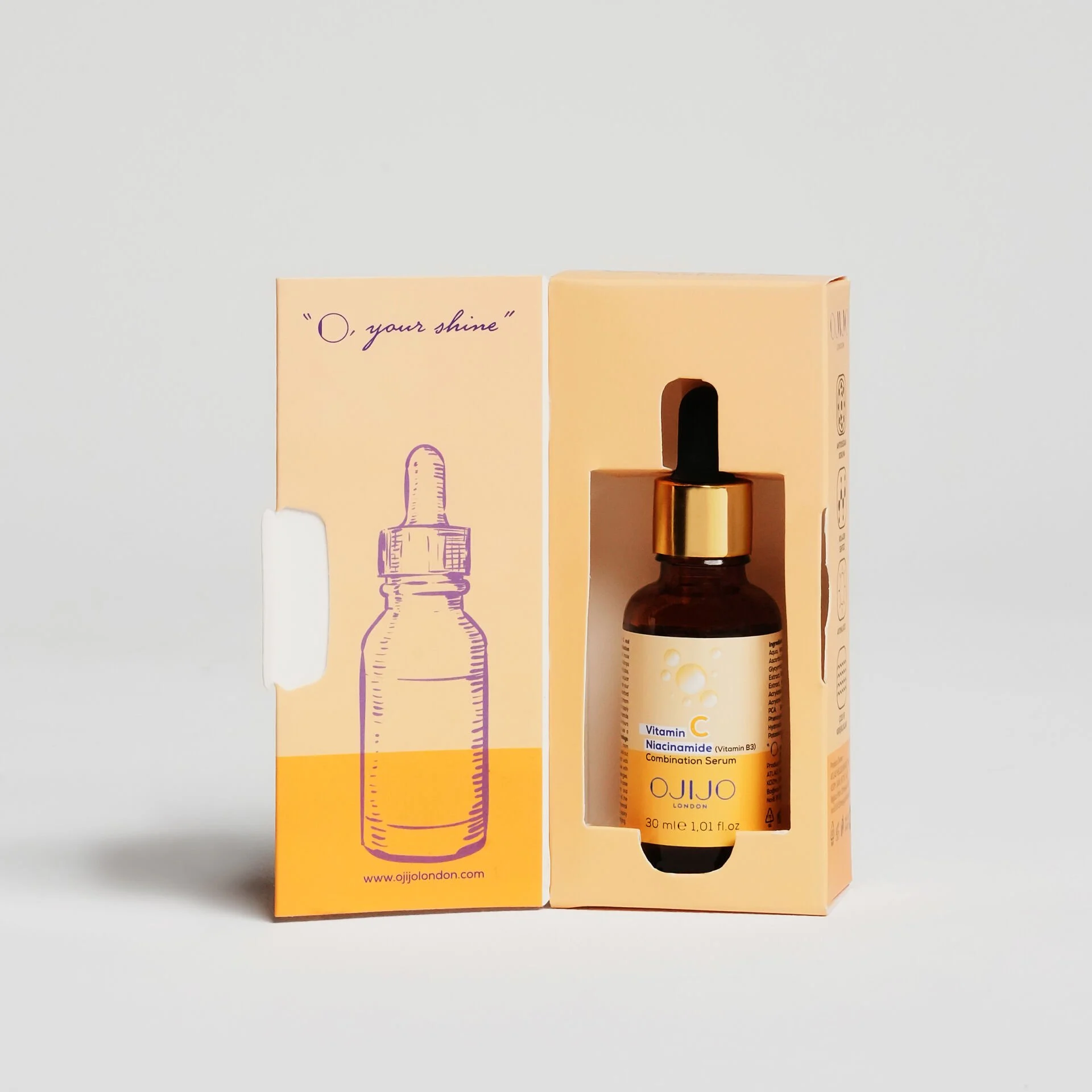OJIJO LONDON Aydınlatıcı ve Renk Tonu Eşitleyici Niasinamid Destekli C Vitamini Serum 30 ml - Görsel 5