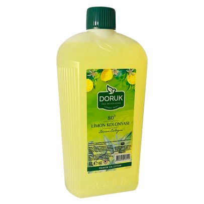 Doruk Limon Kolonyası 1 LT şişesi, koruma kilitli kapaklı