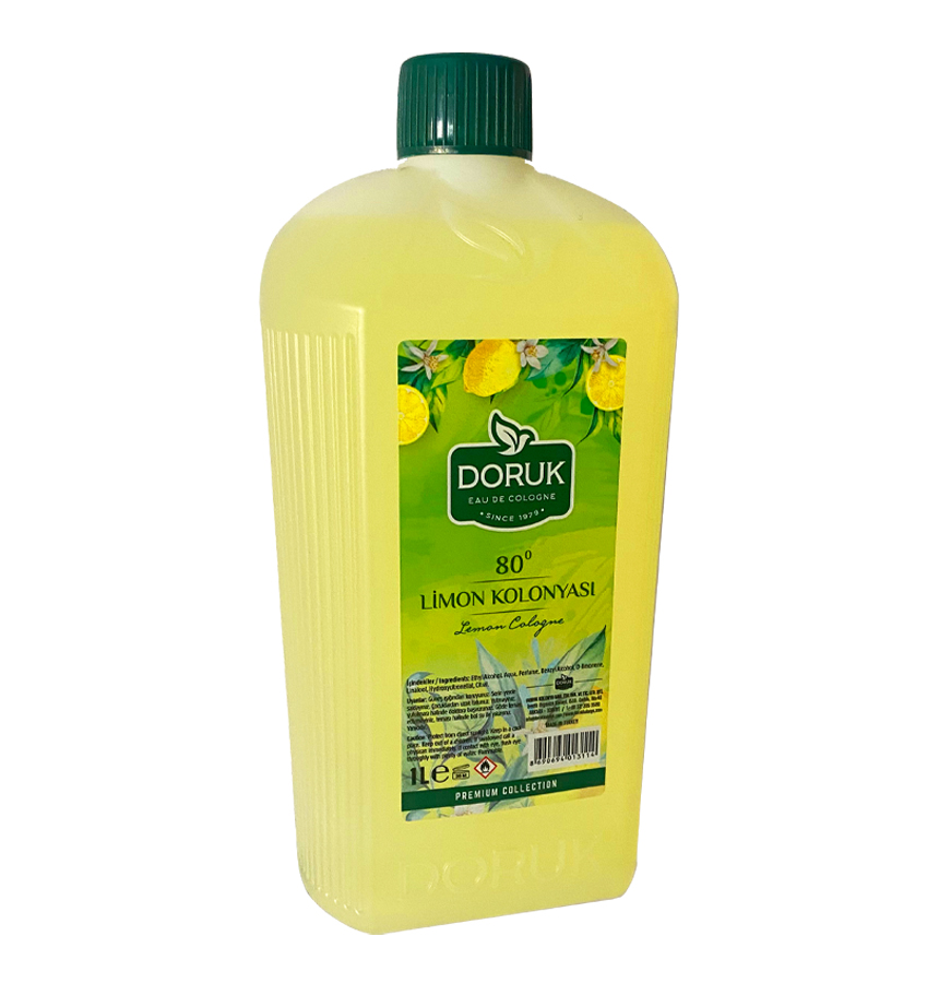 Doruk Limon Kolonyası 1 LT şişesi, koruma kilitli kapaklı