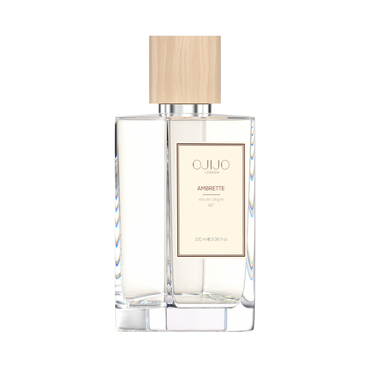 OJIJO LONDON Ambrette Kolonya 100 ml 80 Derece Parfümlü Kolonya - Cam Şişe - Görsel 2