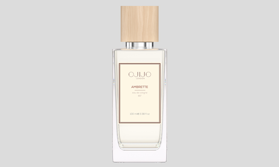 OJIJO LONDON Ambrette Kolonya 100 ml 80 Derece Parfümlü Kolonya – Cam Şişe