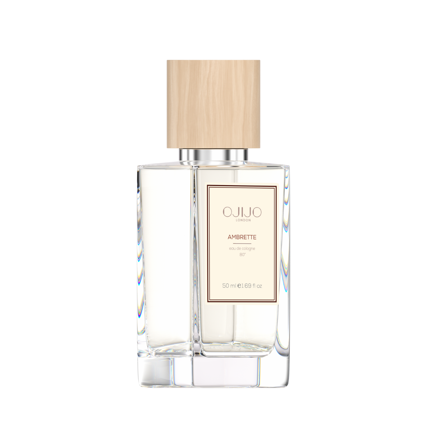 OJIJO LONDON Ambrette Kolonya 50 ml 80 Derece Parfümlü Kolonya - Cam Şişe - Görsel 2