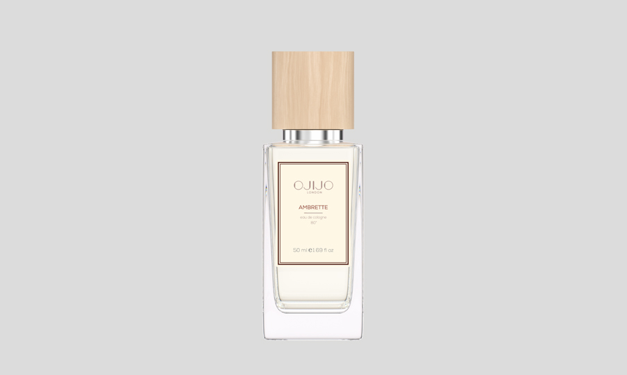 OJIJO LONDON Ambrette Kolonya 50 ml 80 Derece Parfümlü Kolonya – Cam Şişe