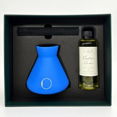 OJIJO LONDON Çubuklu Oda Parfümü Seti 200 ml Bodrum Mavi Renk Mystique Amber