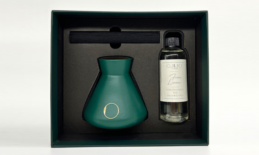 OJIJO LONDON Çubuklu Oda Parfümü Seti 200 ml Bodrum Yeşil Renk