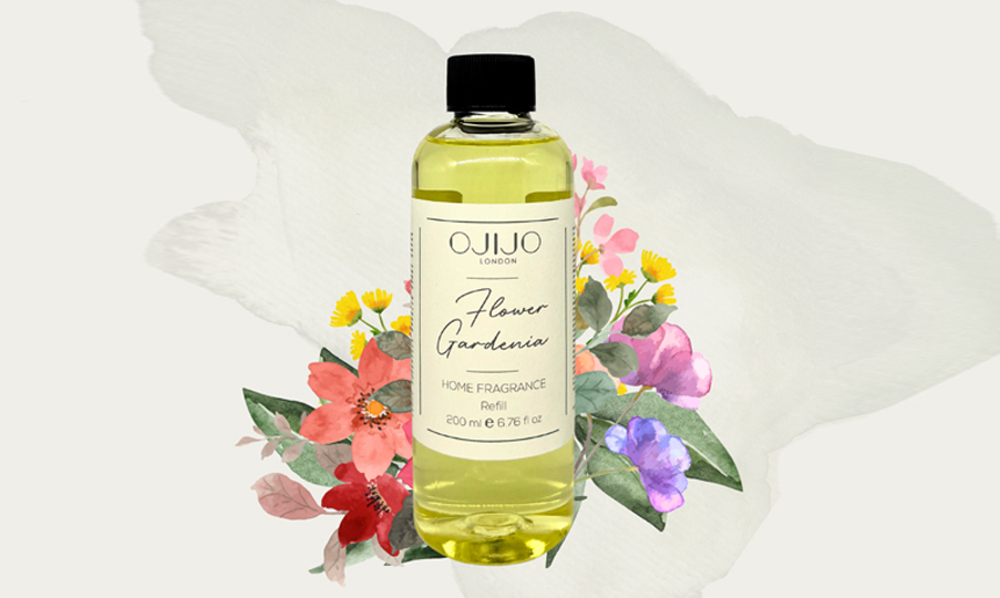 OJIJO LONDON Flower Gardenia Çubuklu Oda Parfümü Yedek Dolum Şişesi 200 ml Refill