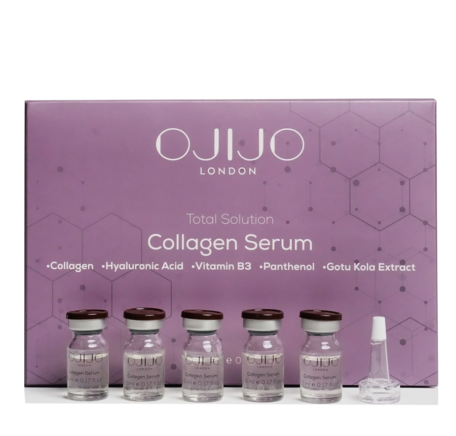 OJIJO London Kırışıklık Karşıtı ve Elastikiyeti Destekleyen Kolajen Serum Seti 5 * 5 ml Flakon Ampul