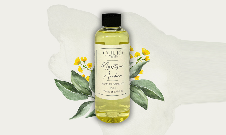OJIJO LONDON Mystique Amber Çubuklu Oda Parfümü Yedek Dolum Şişesi 200 ml Refill
