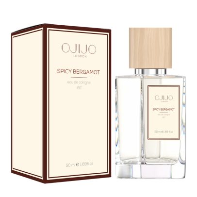 OJIJO LONDON Spicy Bergamot Kolonya 50 ml 80 Derece Parfümlü Kolonya – Cam Şişe