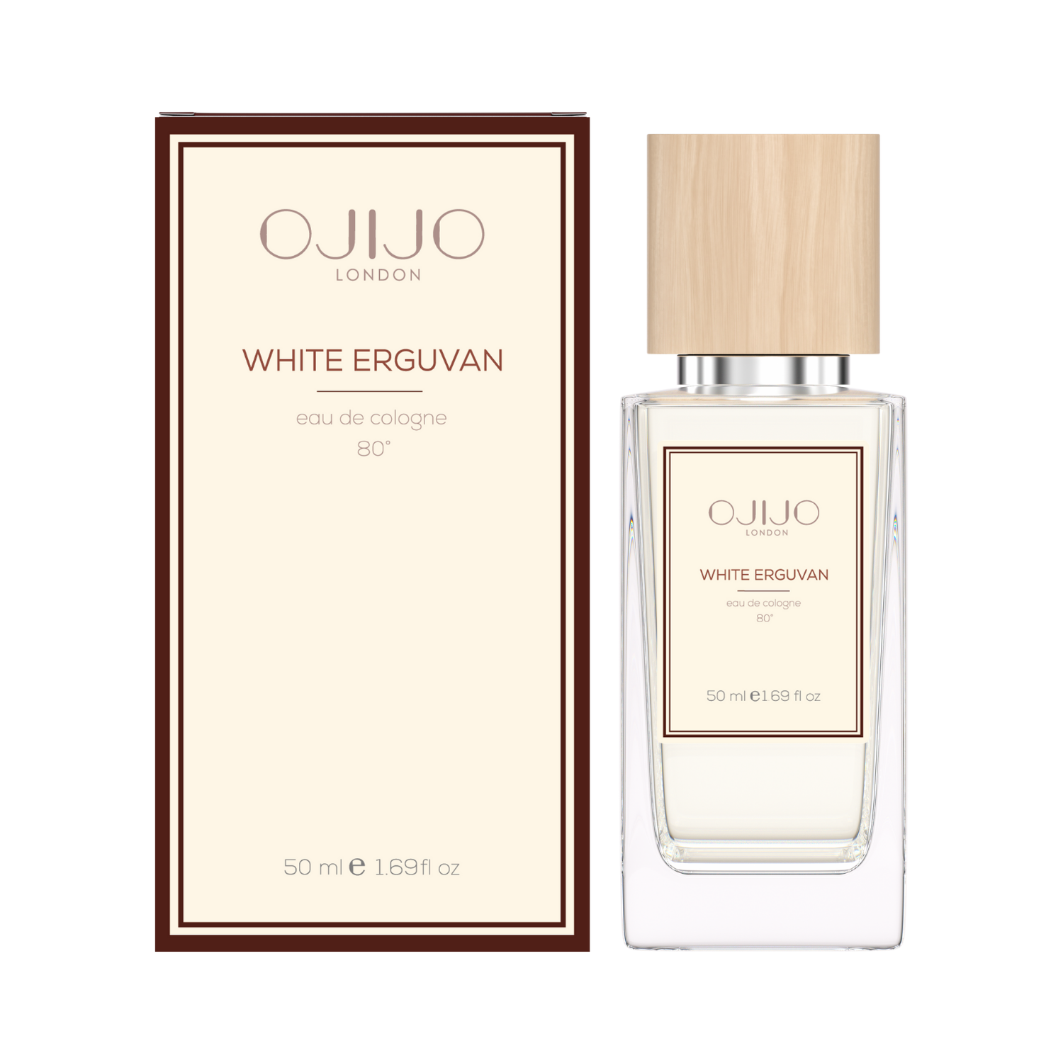 OJIJO LONDON White Erguvan Kolonya 50 ml 80 Derece Parfümlü Kolonya - Cam Şişe - Görsel 4