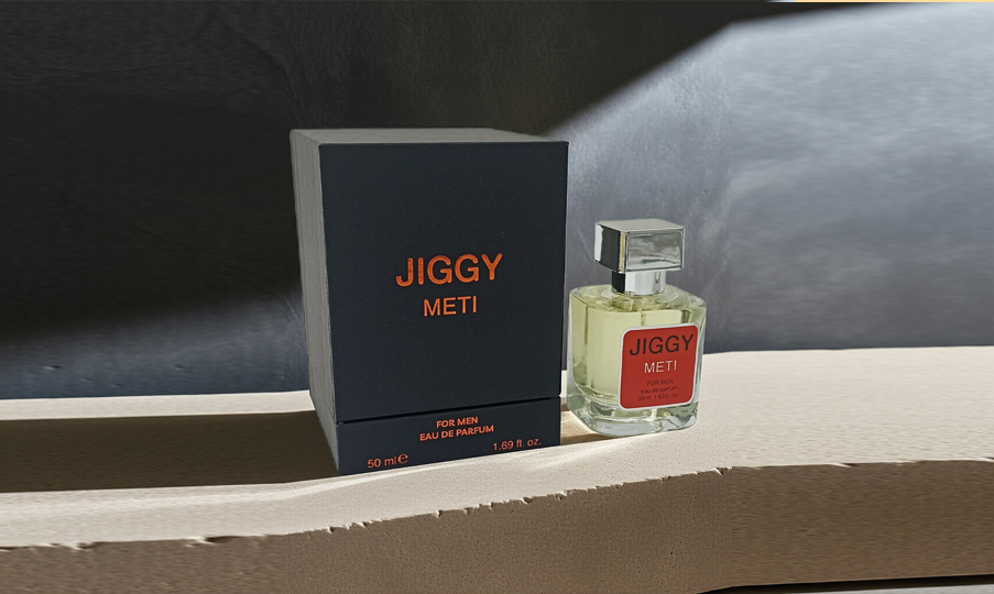 Jiggy METI deniz esintili parfüm şişesi – 50 ml kalıcı erkek parfümü