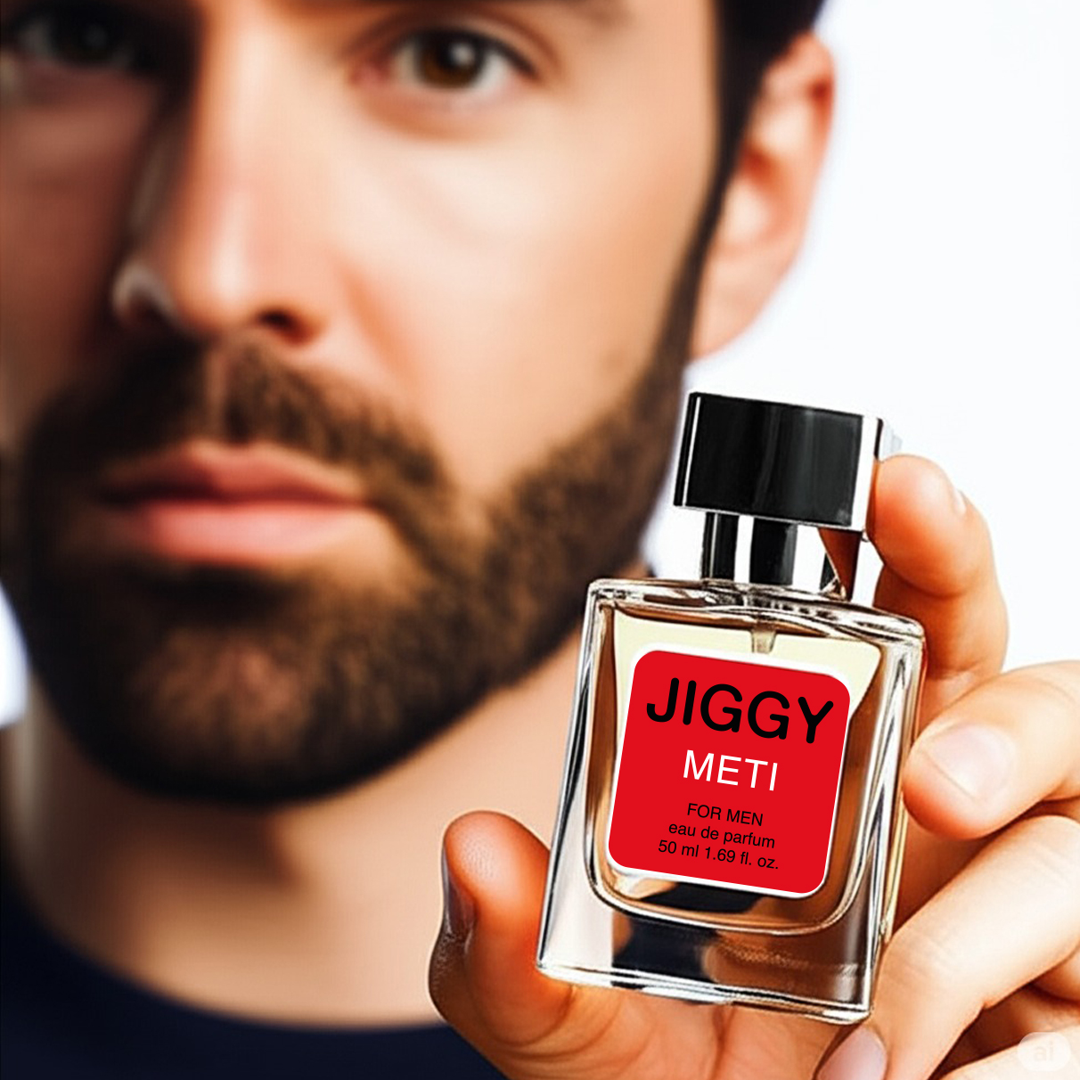 Jiggy METI deniz esintili parfüm şişesi – 50 ml kalıcı erkek parfümü